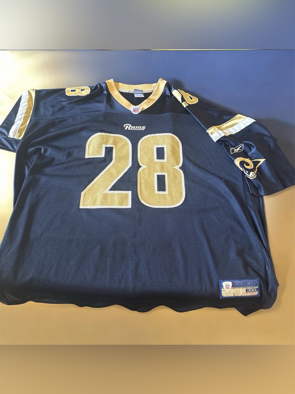 VINTAGE M. Faulk Rams #28 Men's Football Jersey Reebok NFL SZ 3XL